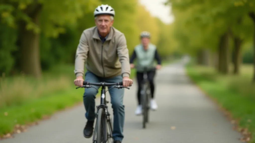 Side view of cyclist demonstrating proper arm angle and upper body posture while gripping bicycle handlebars